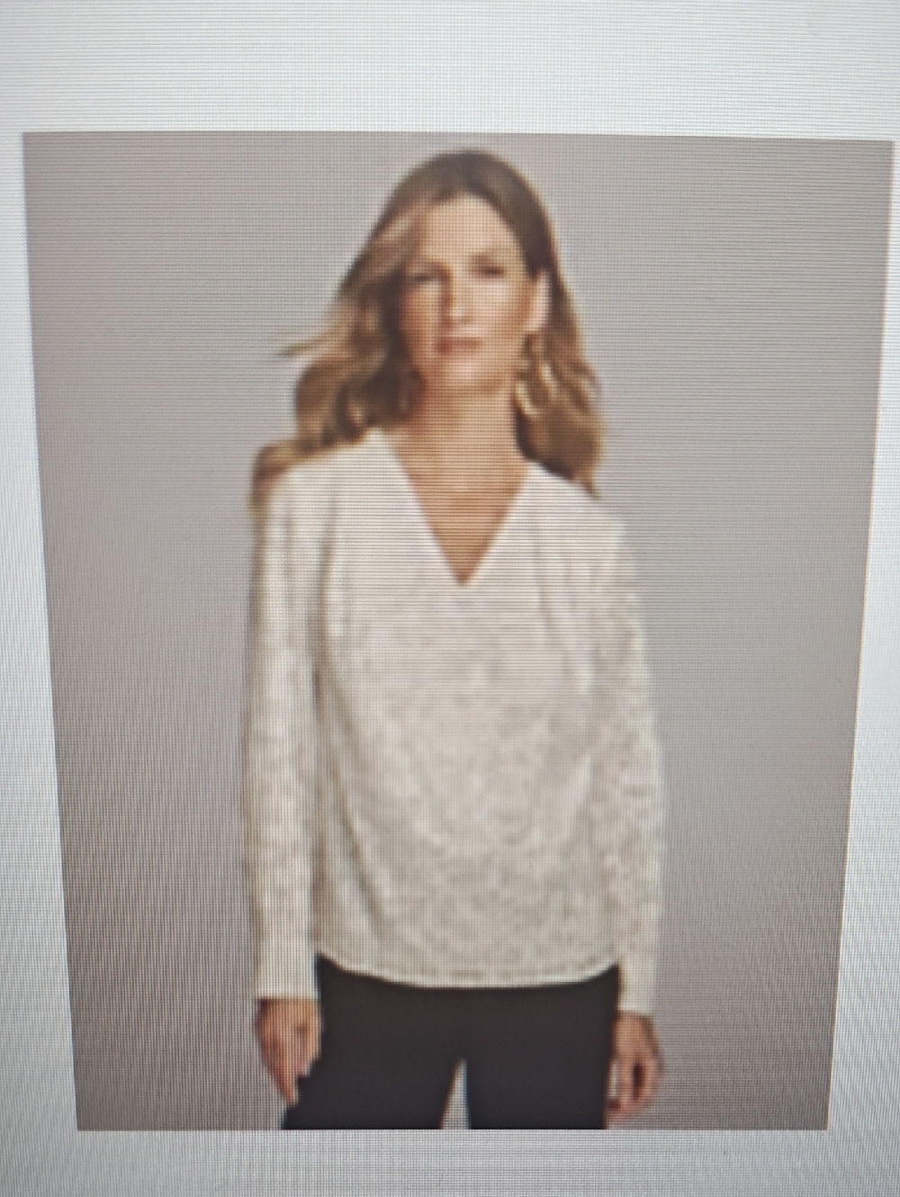 Donna Karan New York Women's Long Sleeve Metallic Top